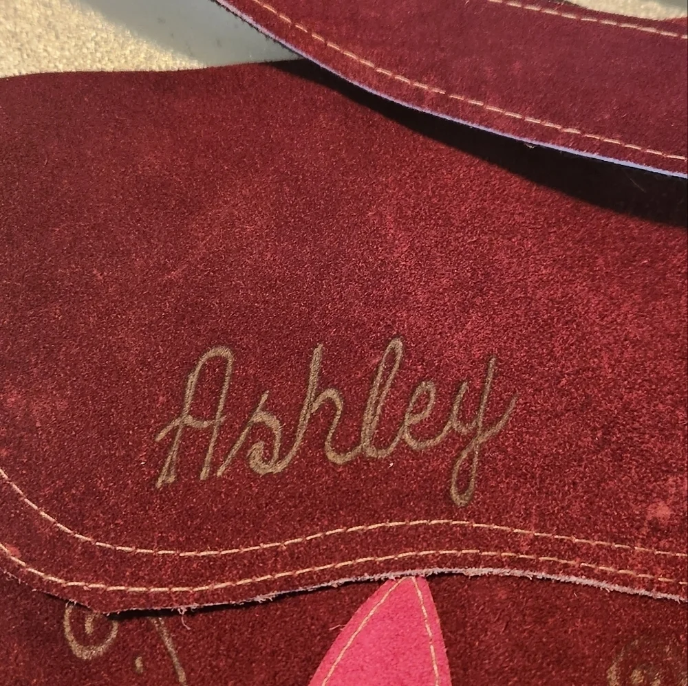 Brown suede personalized 